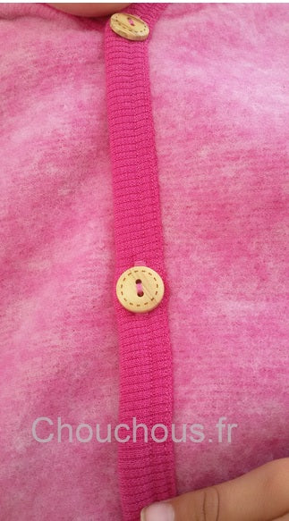 Cosilana gilet avec capuche Rose