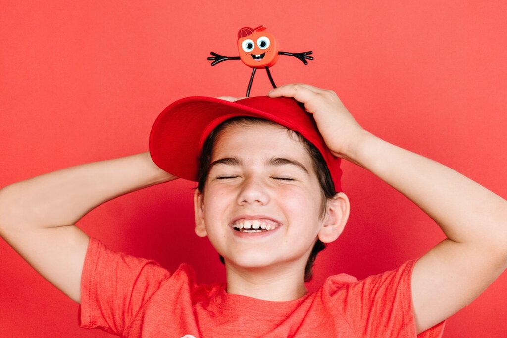 Glo Pals Personnage Sammy Rouge + 2 cubes lumineux