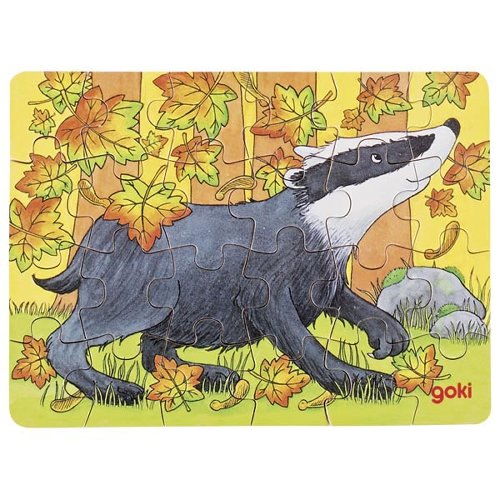 Goki Mini puzzle en bois Animaux - 24 pièces