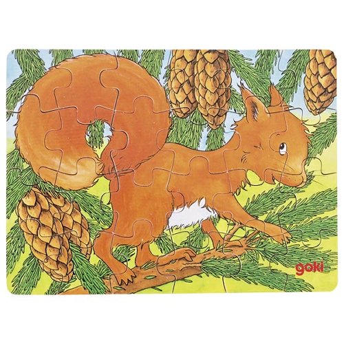 Goki Mini puzzle en bois Animaux - 24 pièces