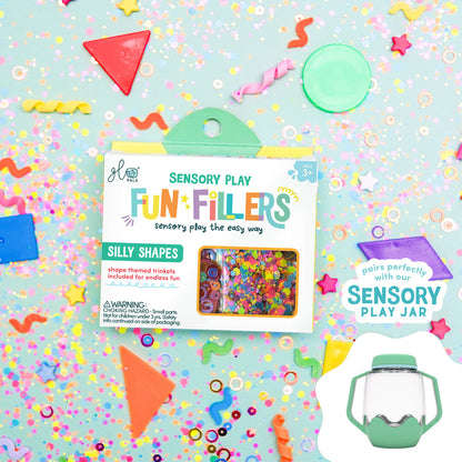 Glo Pals Fun Fillers pour bouteille et jeu sensoriel - Formes