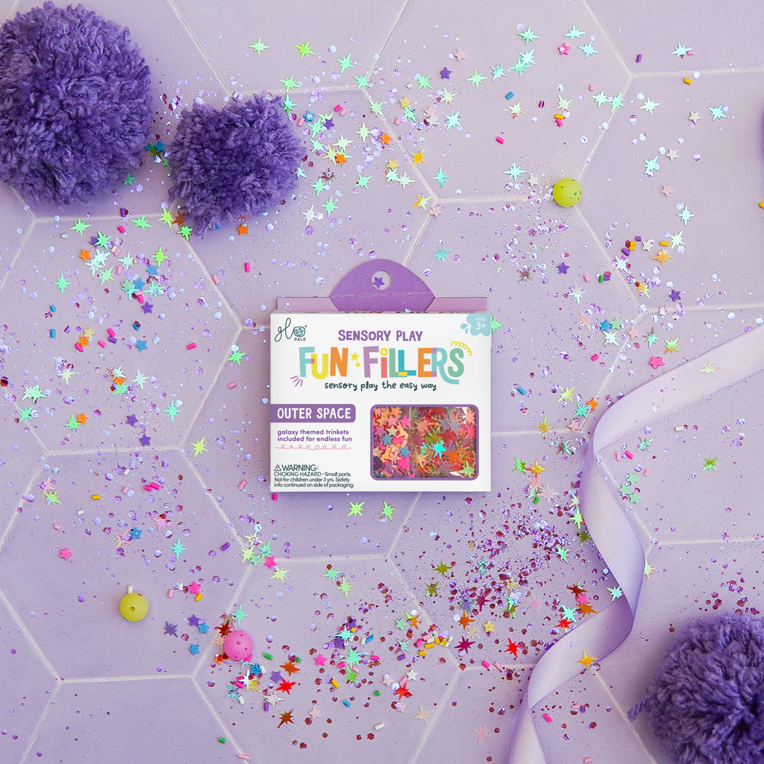 Glo Pals Fun Fillers pour bouteille et jeu sensoriel - Espace