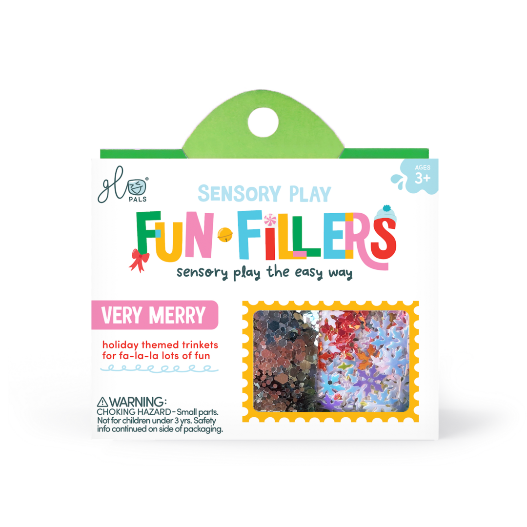 Glo Pals Fun Fillers pour bouteille et jeu sensoriel - Noël