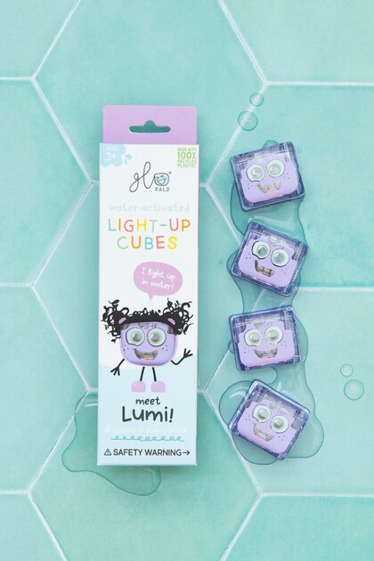 Glo Pals Cubes lumineux Lila Violet - Lot de 4