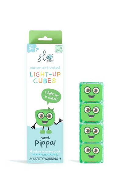 Glo Pals Cubes lumineux Pippa Vert - Lot de 4