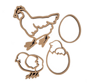 Grennn Emporte-pièce Cycle La vie de la poule - Jeux sensoriels