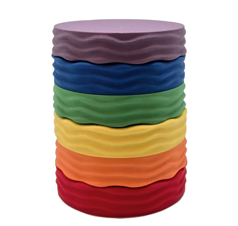 Grennn Wave Arc-en-ciel Lot de 6 bols