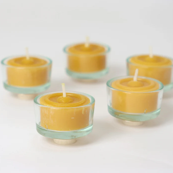Grimm's Bougeoirs en verre pour couronne de célébration - Lot de 5