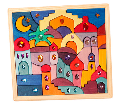 Puzzle et construction Moyen-Orient avec Pierres brillantes