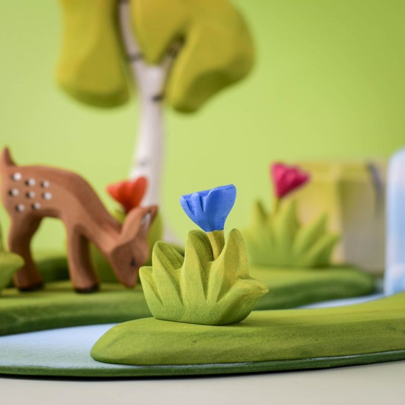 Bumbu Toys Petite Herbe à fleur Rose en bois