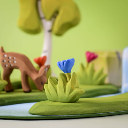 Bumbu Toys Petite Herbe à fleur Rose en bois