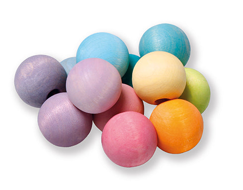 Hochet boules en bois Pastel Grimm's