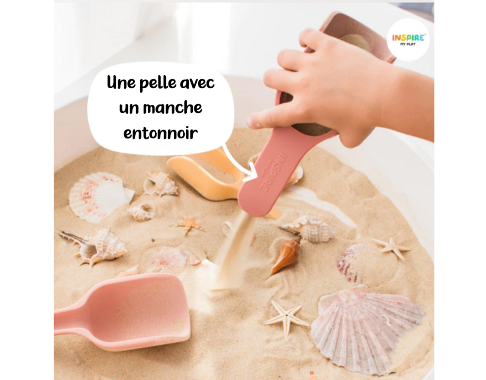 PlayTRAY Inspire My Play Lot de 3 Pelles Ton rouge/jaune