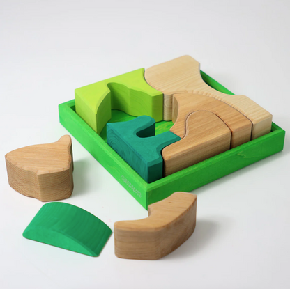 Jeu de construction puzzle écureuil vert Grimm's
