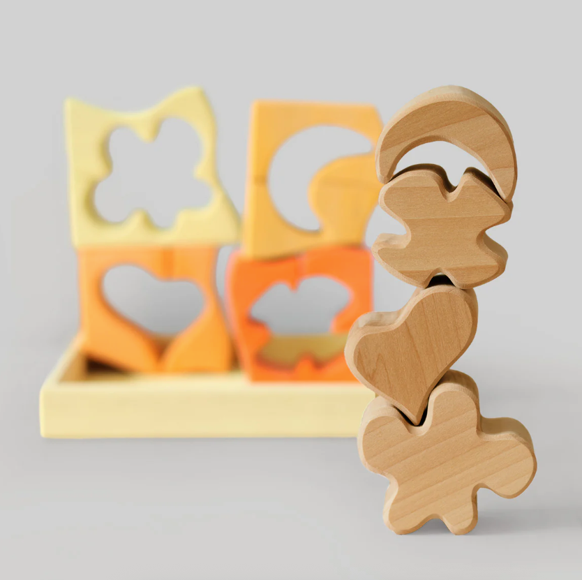 Jeu de construction puzzle Formes jaunes Grimm's