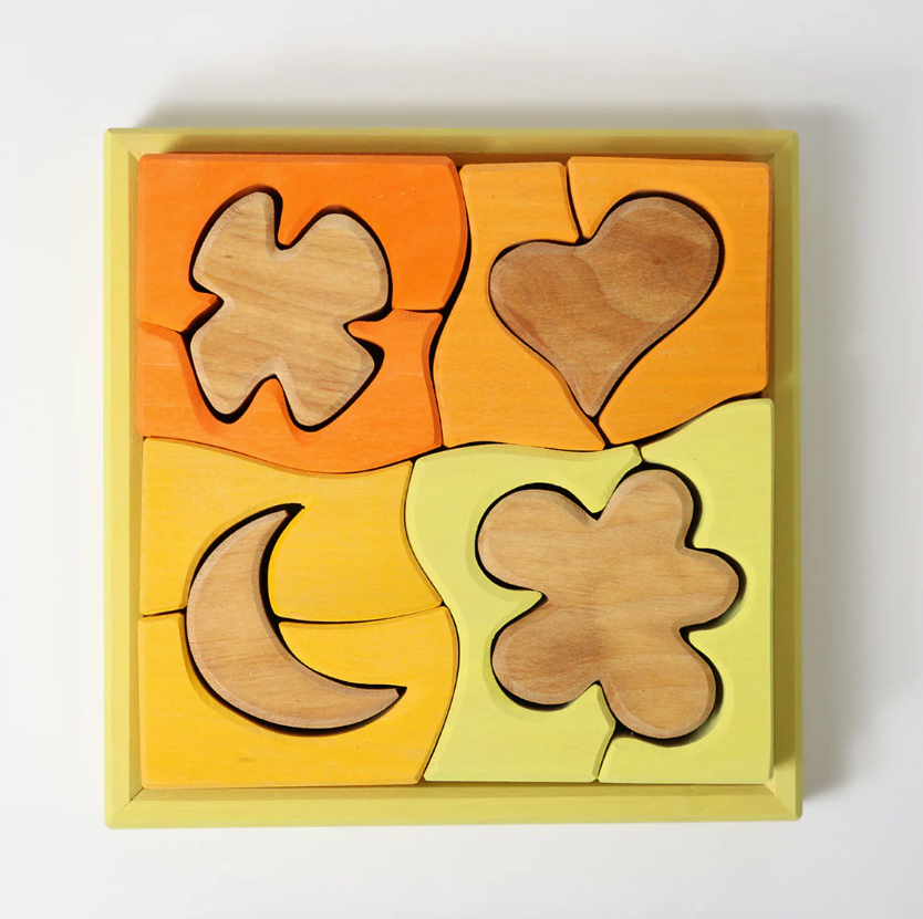 Jeu de construction puzzle Formes jaunes Grimm's