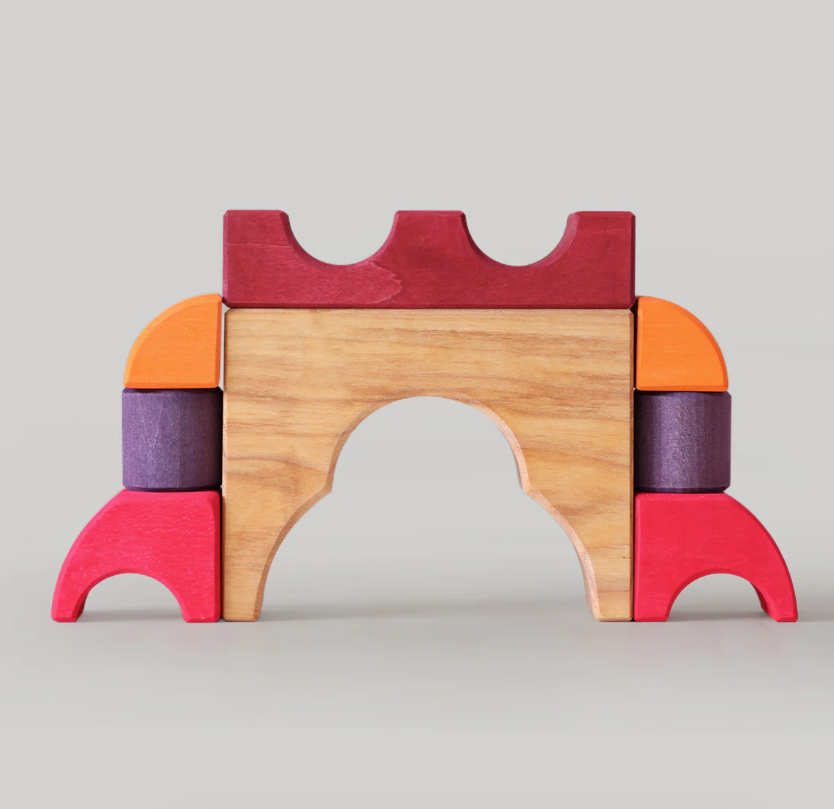 Jeu de construction puzzle voiture rouge Grimm's