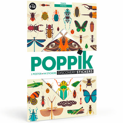 Poster géant + 44 stickers Insectes Poppik