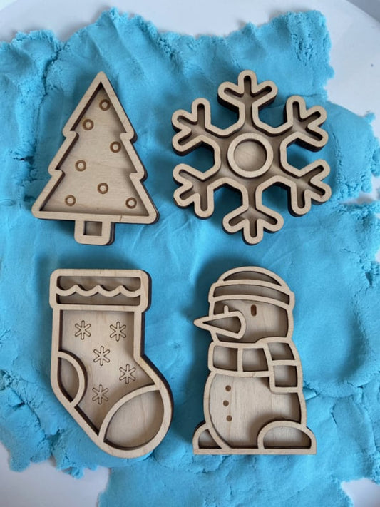 Kiddi Supports sensoriels à remplir en bois - Hiver