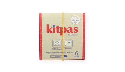 Kitpas Crayons de cire  - Lot de 6 couleurs multisurfaces et vitres