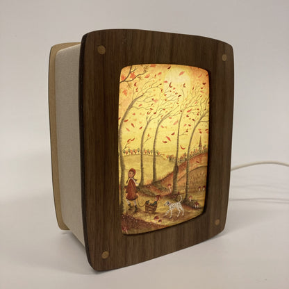 Lampe en bois Carte Postale - Bois de noyer Het Houtlokael