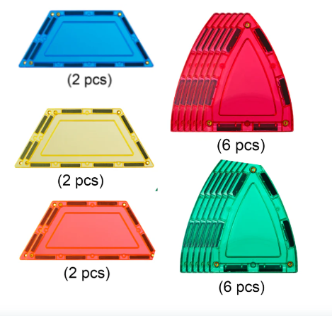 Learn & Grow Jeu magnétique Dome pack arc-en-ciel - 18 pièces