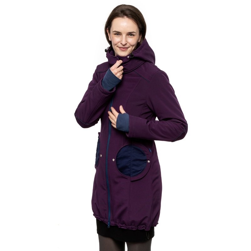 Liliputi Mamacoat manteau de portage et grossesse 4en1 Blue Plum
