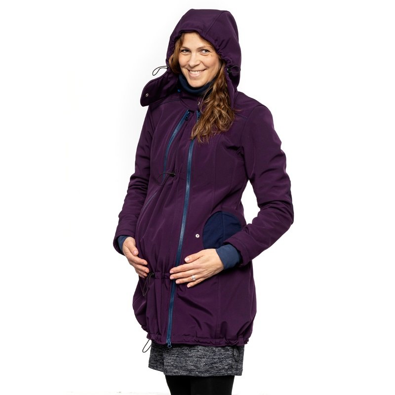 Liliputi Mamacoat manteau de portage et grossesse 4en1 Blue Plum