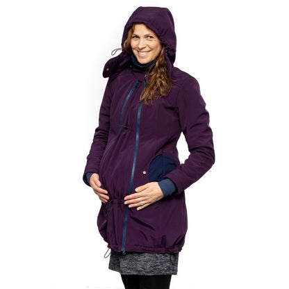 Liliputi Mamacoat manteau de portage et grossesse 4en1 Blue Plum