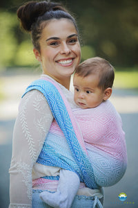 Little Frog Echarpe de portage Jacquard Elafonisi Cube