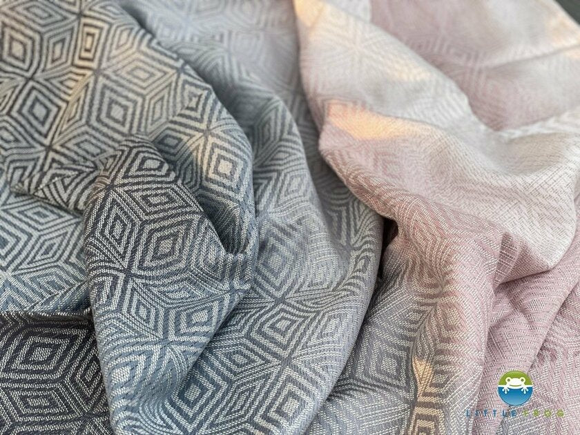 Little Frog Echarpe de portage Jacquard Foggy Cube