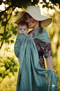 Little Frog RingSling Green linen Harmony