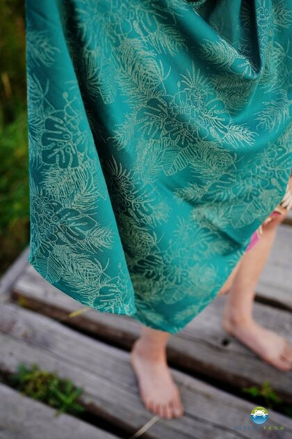 Little Frog RingSling Jacquard Green Samoa