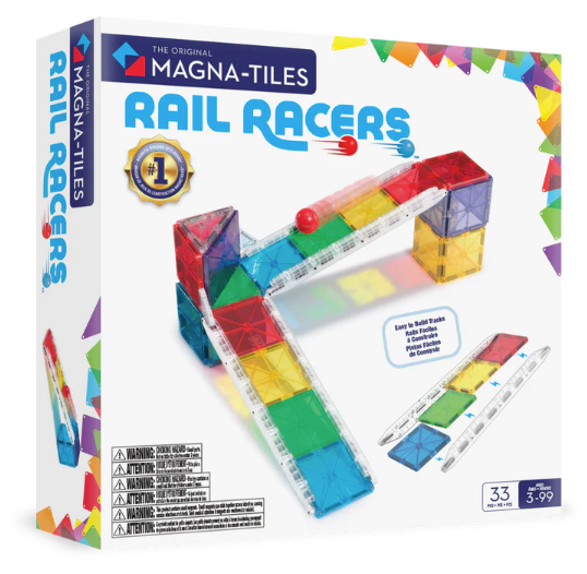Magna Tiles Jeu magnétique Rail Racers - 33 pièces