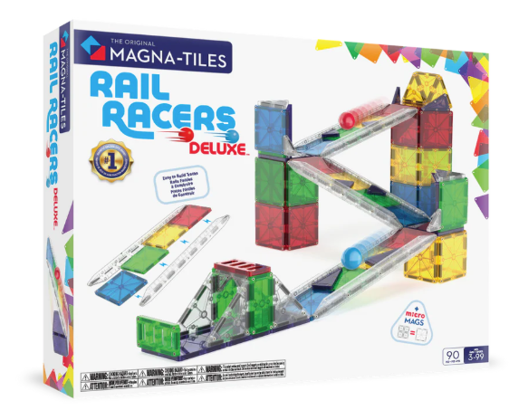 Magna Tiles Jeu magnétique Rail Racers - 90 pièces