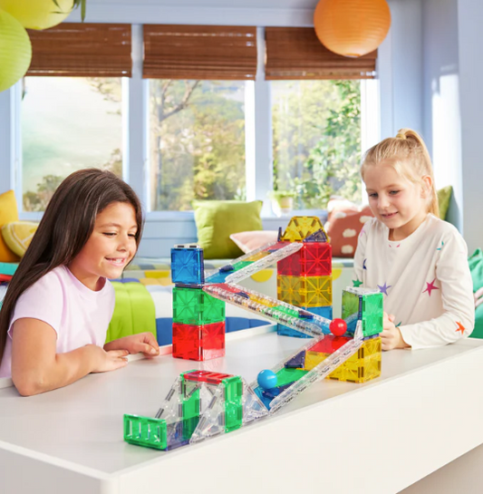 Magna Tiles Jeu magnétique Rail Racers - 90 pièces