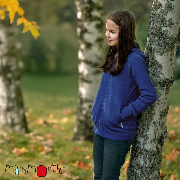 Gilet à capuche zippé en laine ManyMonths - coloris 2025
