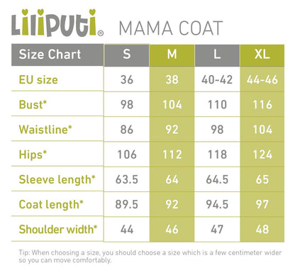 Liliputi Mamacoat manteau de portage et grossesse 4 en 1 Antracit