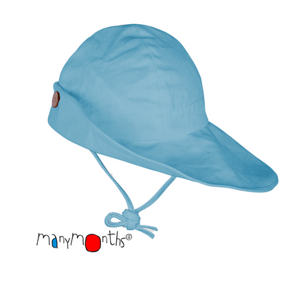 ManyMonths Chapeau d'été Chanvre et coton bio Milky Blue