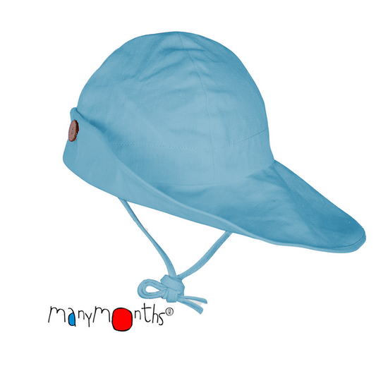 ManyMonths Chapeau d'été Chanvre et coton bio Milky Blue