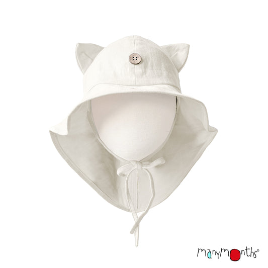 ManyMonths Chapeau d'été Oreilles de chat Chanvre/coton bio Naturel