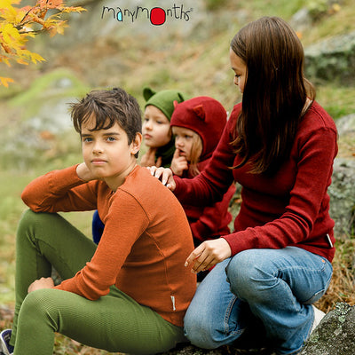 MANYMONTHS T-shirt manches longues en laine - divers coloris