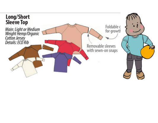 ManyMonths T-shirt Long/short chanvre et coton BIO - coloris 2023