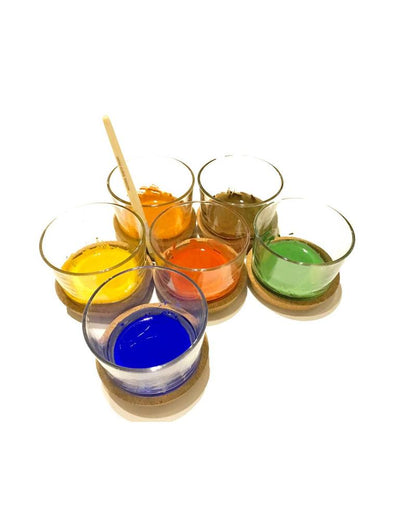Natural Earth Paint Lot de peinture complet 6 couleurs + 3 pinceaux