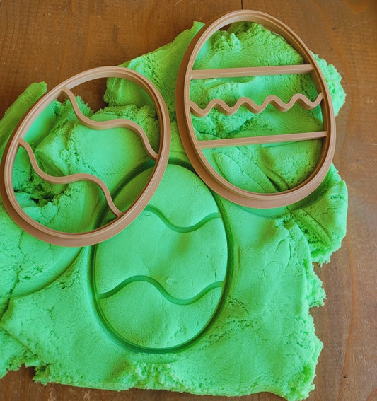 Kiddi Grands emporte-pièces œufs de Pâques pour jeu sensoriel - Lot de 2