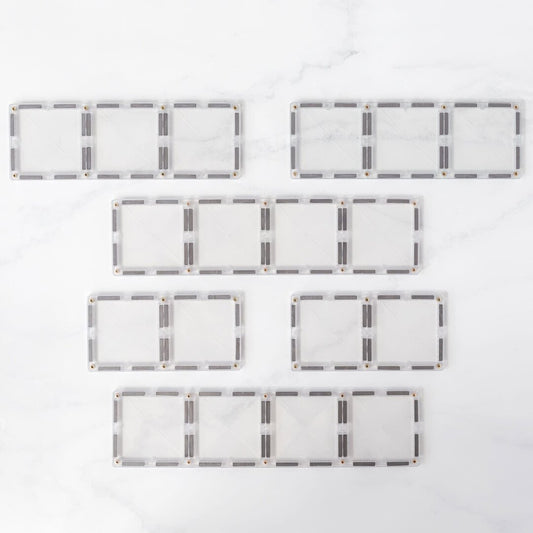 Connetix Tiles Jeu magnétique Rectangles Transparent Lot de 12
