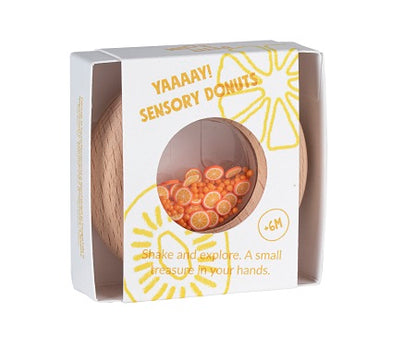 Petit Boum Hochet sensoriel Donut Oranges