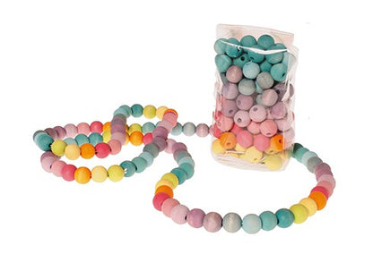 120 perles en bois 12mm Pastel GRIMM's