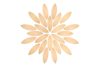 Pétales de fleurs en bois Grapat - 24 pièces