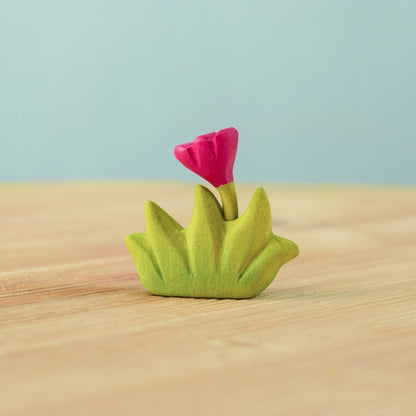 Bumbu Toys Petite Herbe à fleur Rose en bois